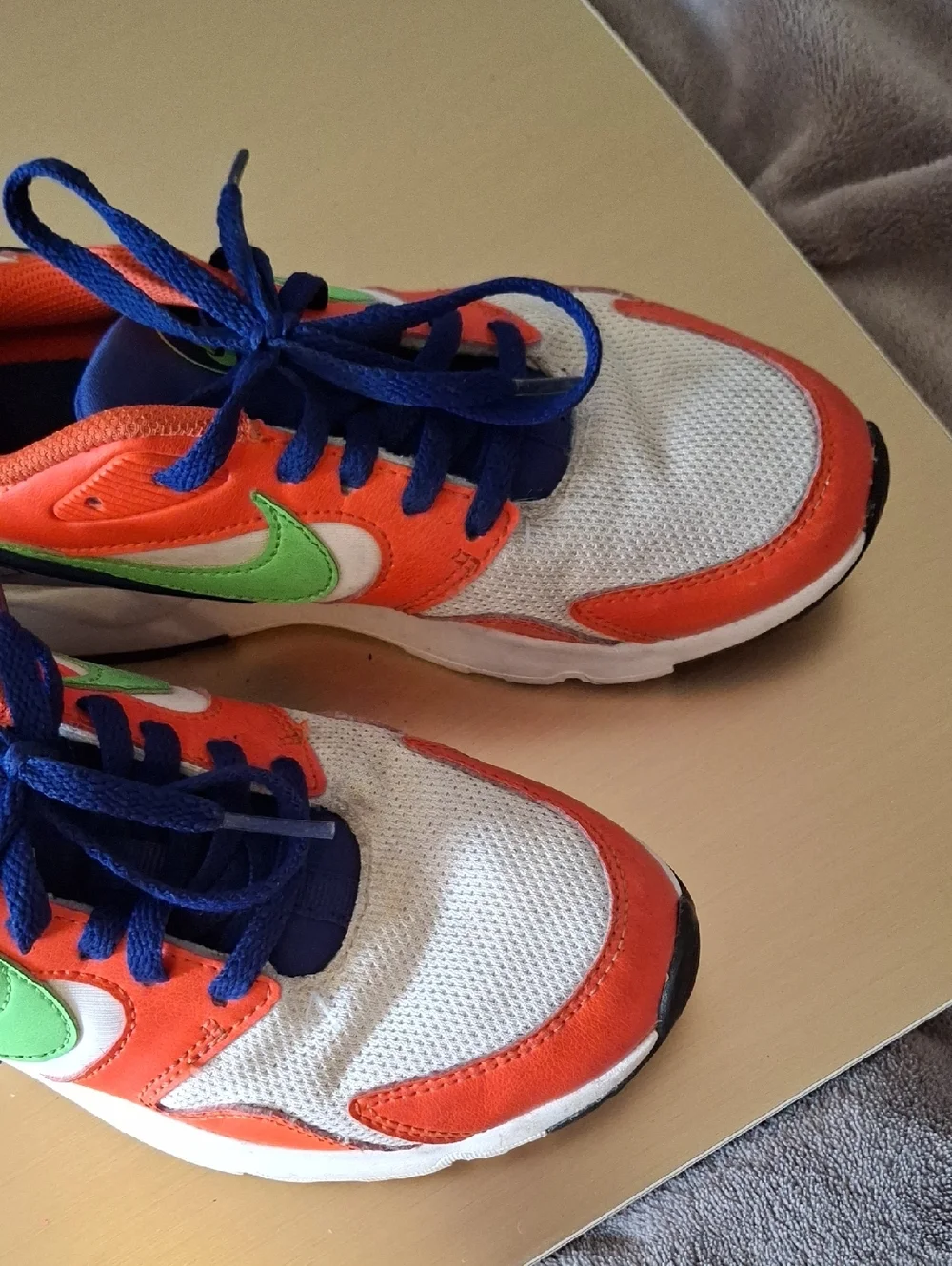 Kids Athletic Nike Sneakers in Orange, Blue & Green - Lightweight Comfort - Picture 6 of 6